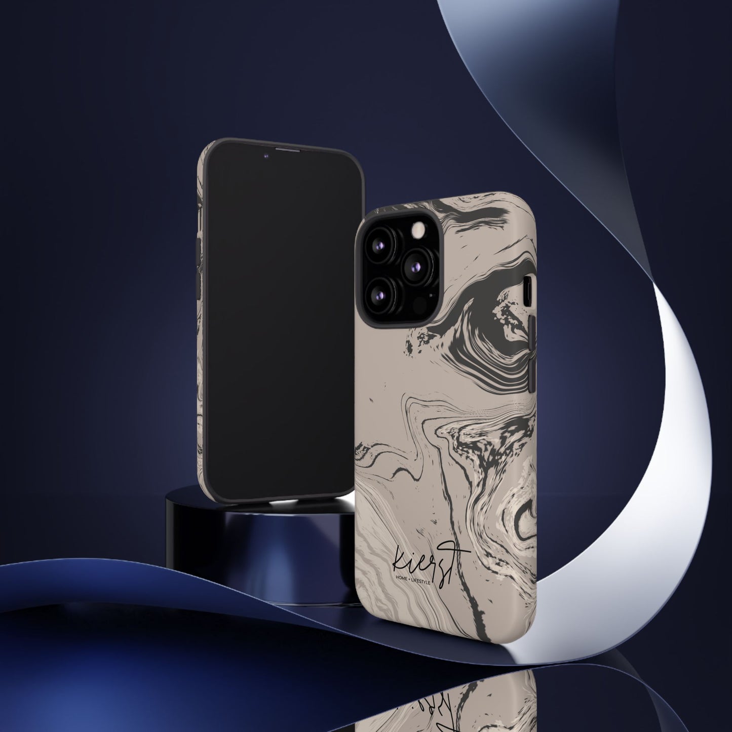Cream, Grey, and Taupe Marble iPhone Case | A Bold Neutral Grounded in Softness