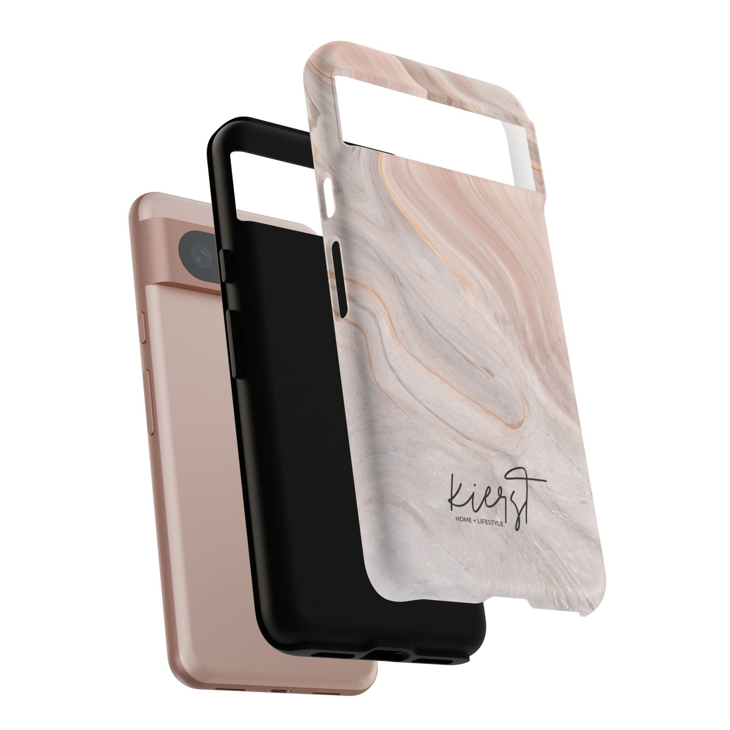 Blush Swirl Marble Google Pixel Phone Case | Soft Movement Meets Curated Luxury