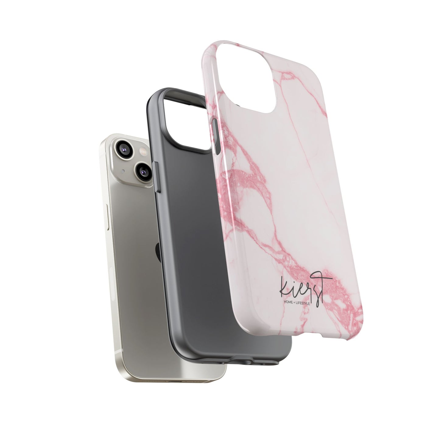Pink & White Marble iPhone Case | Classic Elegance, Feminine Twist