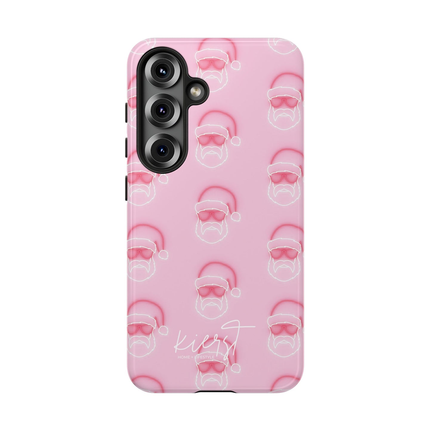 Holiday 25 Neon Sign Santa on Pink Samsung Galaxy Phone Case