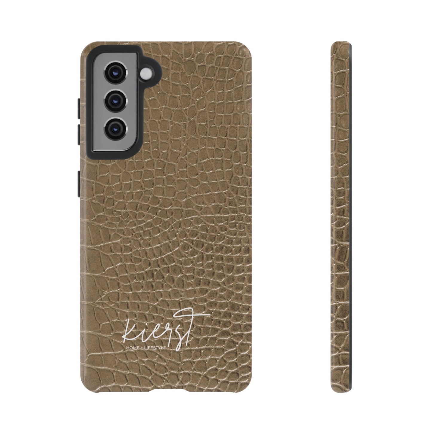 Tan Alligator Print Samsung Galaxy Phone Case | Subtle Statement, Everyday Style