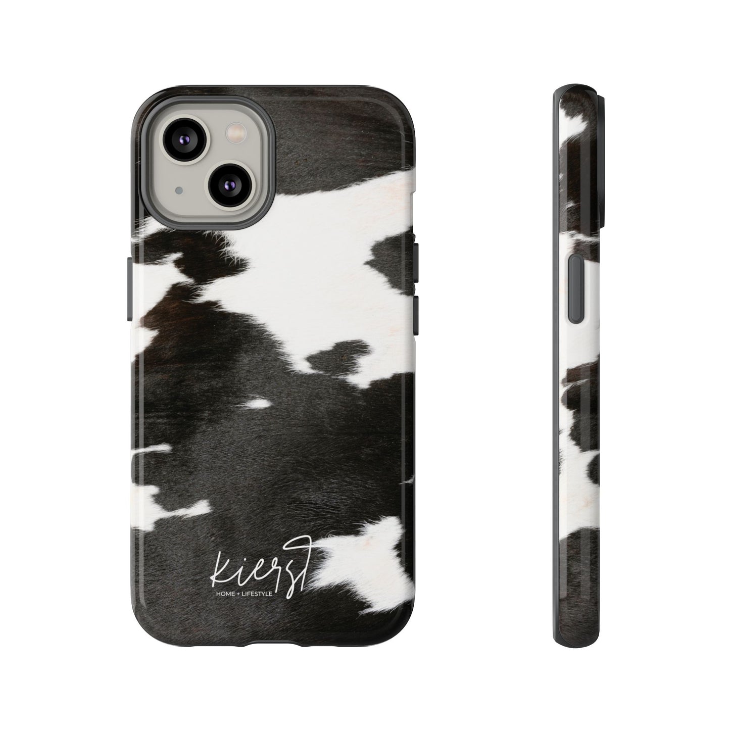 Black and White Cow Hide Print iPhone Case
