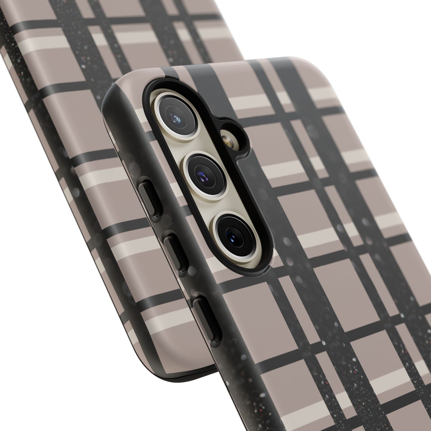 Elevated Neutrals Plaid Samsung Galaxy Case | Structured Style, Soft Edge