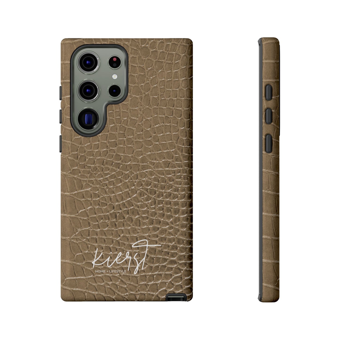 Tan Alligator Print Samsung Galaxy Phone Case | Subtle Statement, Everyday Style