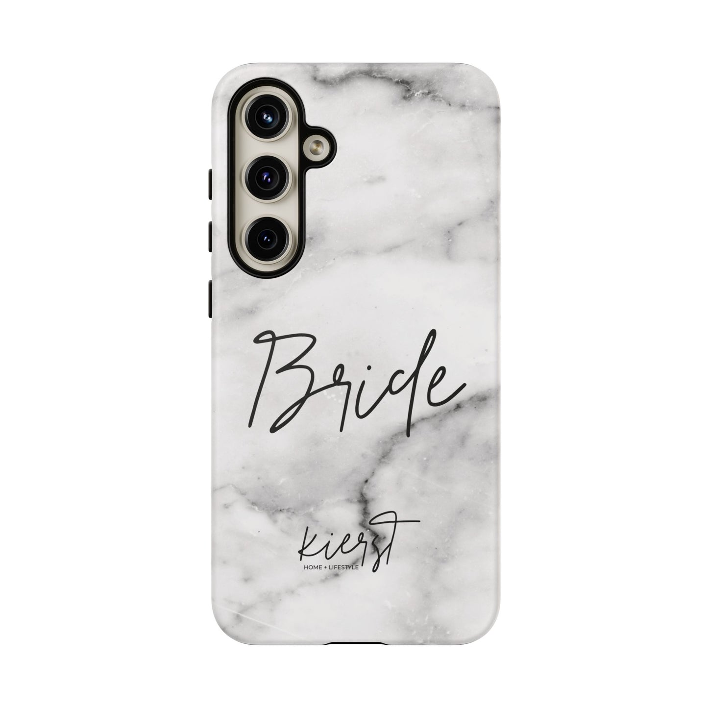 Bride Lived-In White and Grey Marble Samsung Galaxy Phone Case