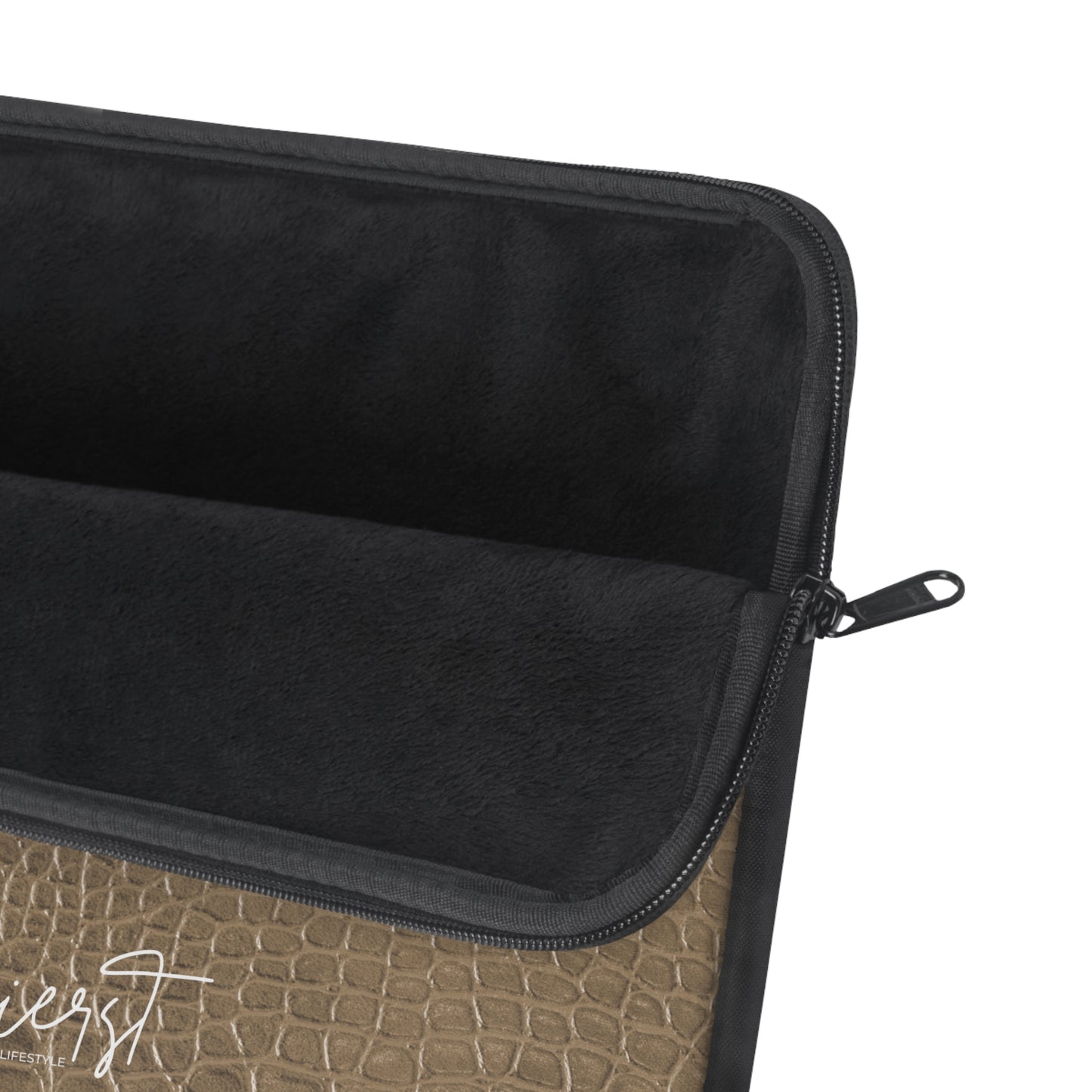 Tan Alligator Laptop Sleeve | Refined Texture Meets Everyday Function