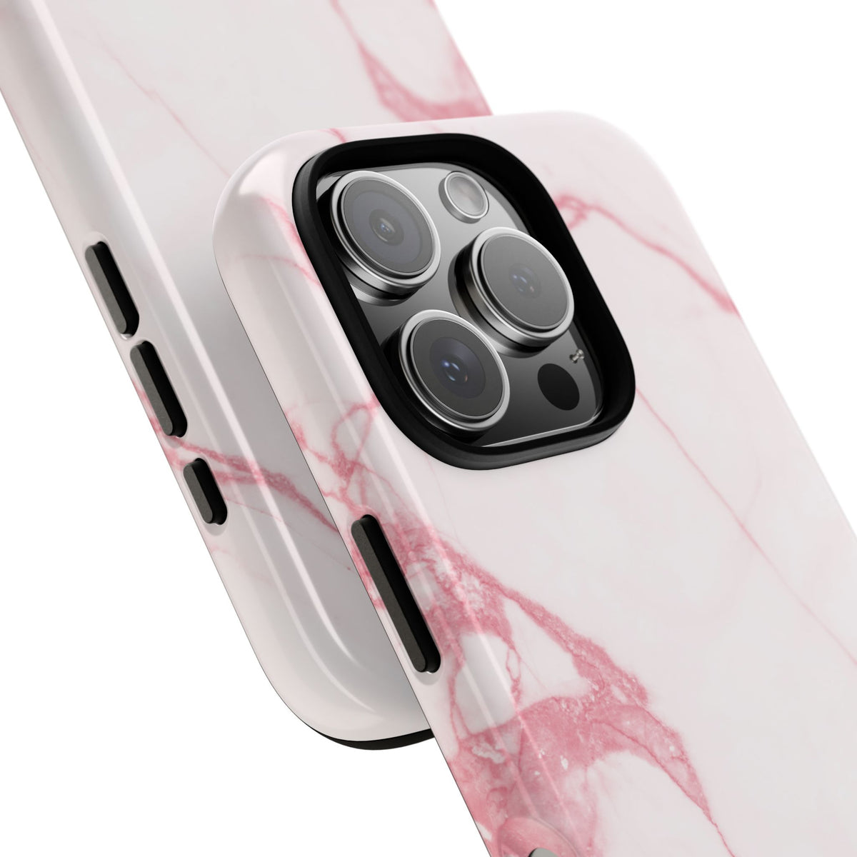 Pink + White Marble iPhone Case