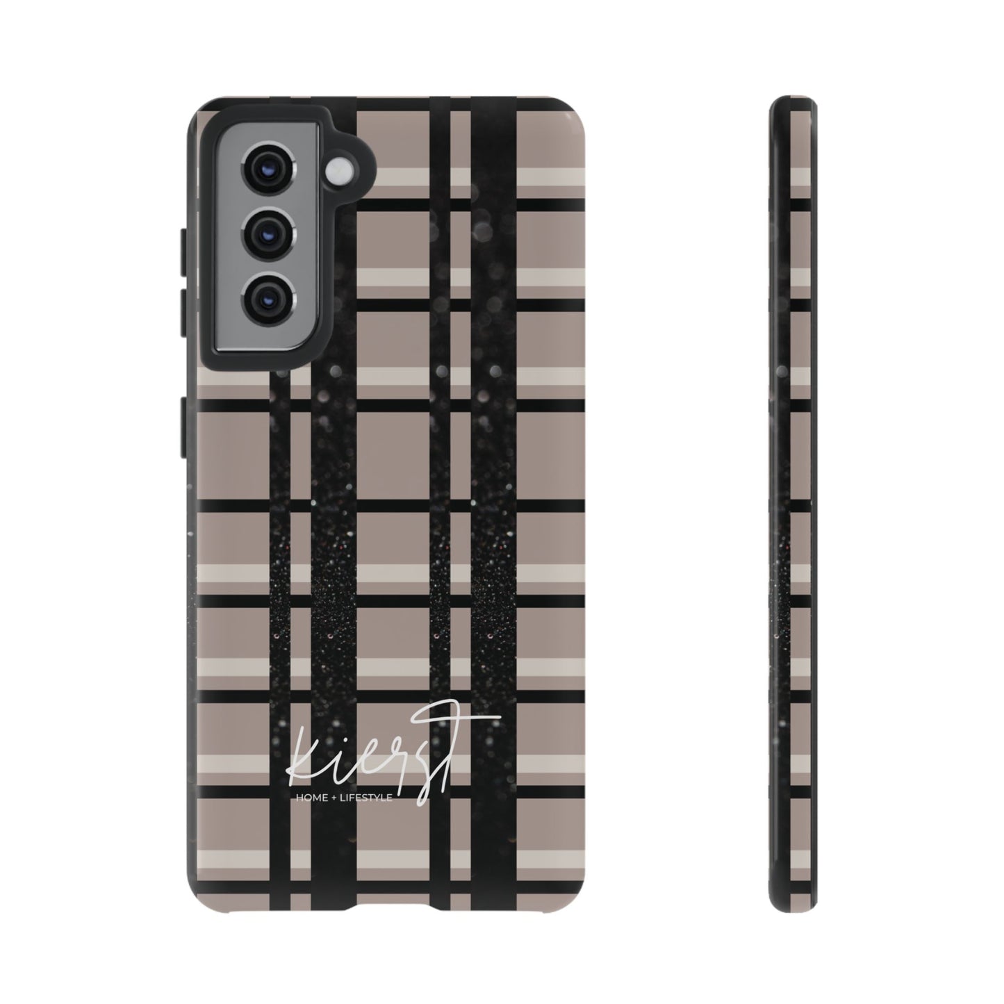 Elevated Neutrals Plaid Samsung Galaxy Case | Structured Style, Soft Edge