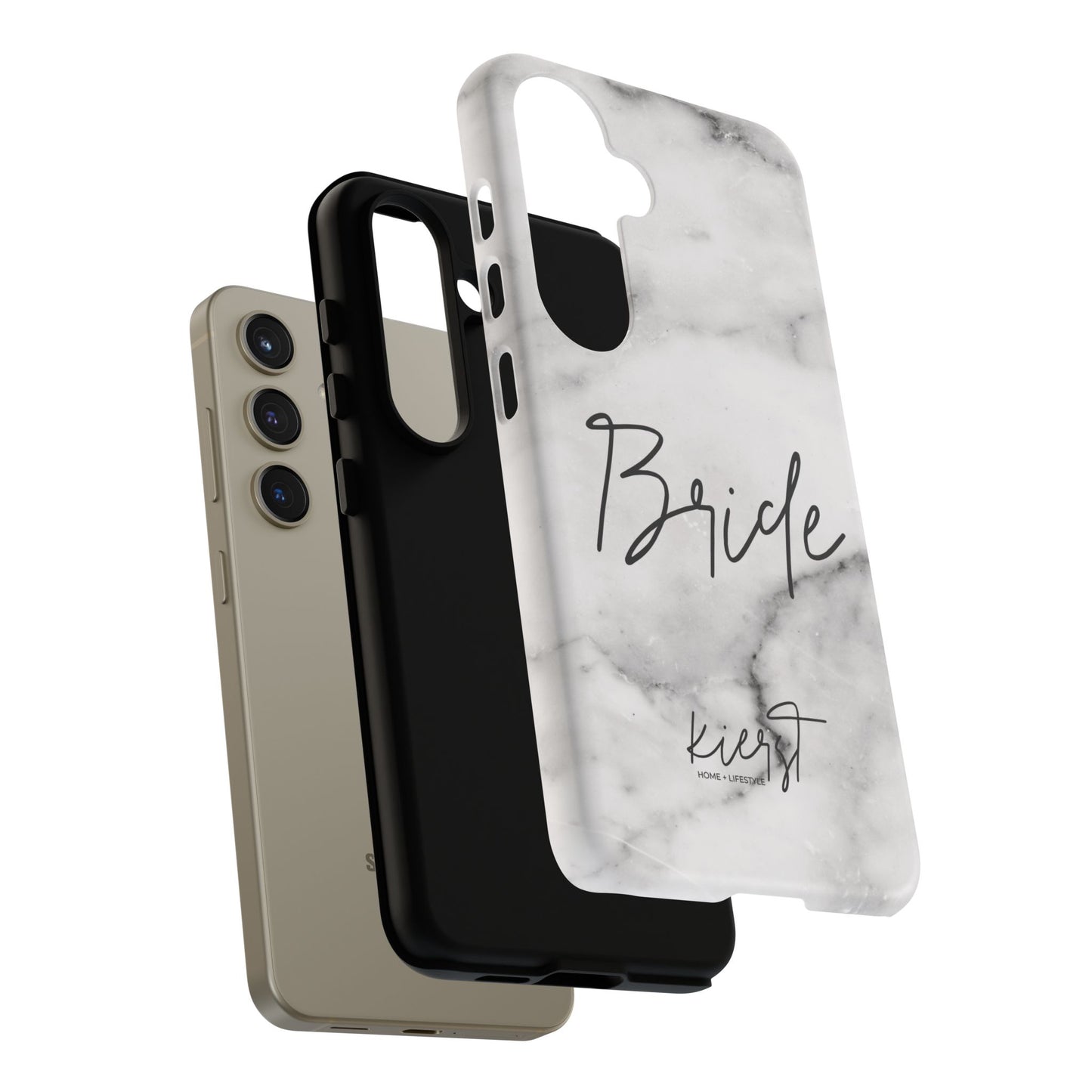 Bride Lived-In White and Grey Marble Samsung Galaxy Phone Case