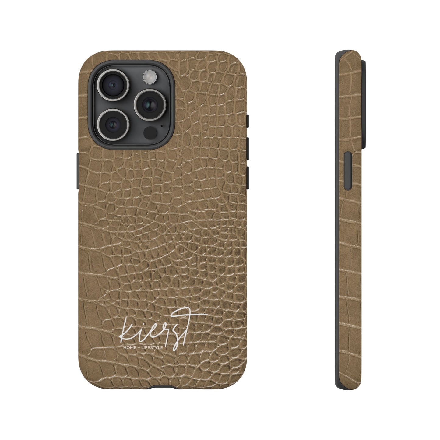 Tan Alligator Print iPhone Case | Elevated texture meets everyday ease