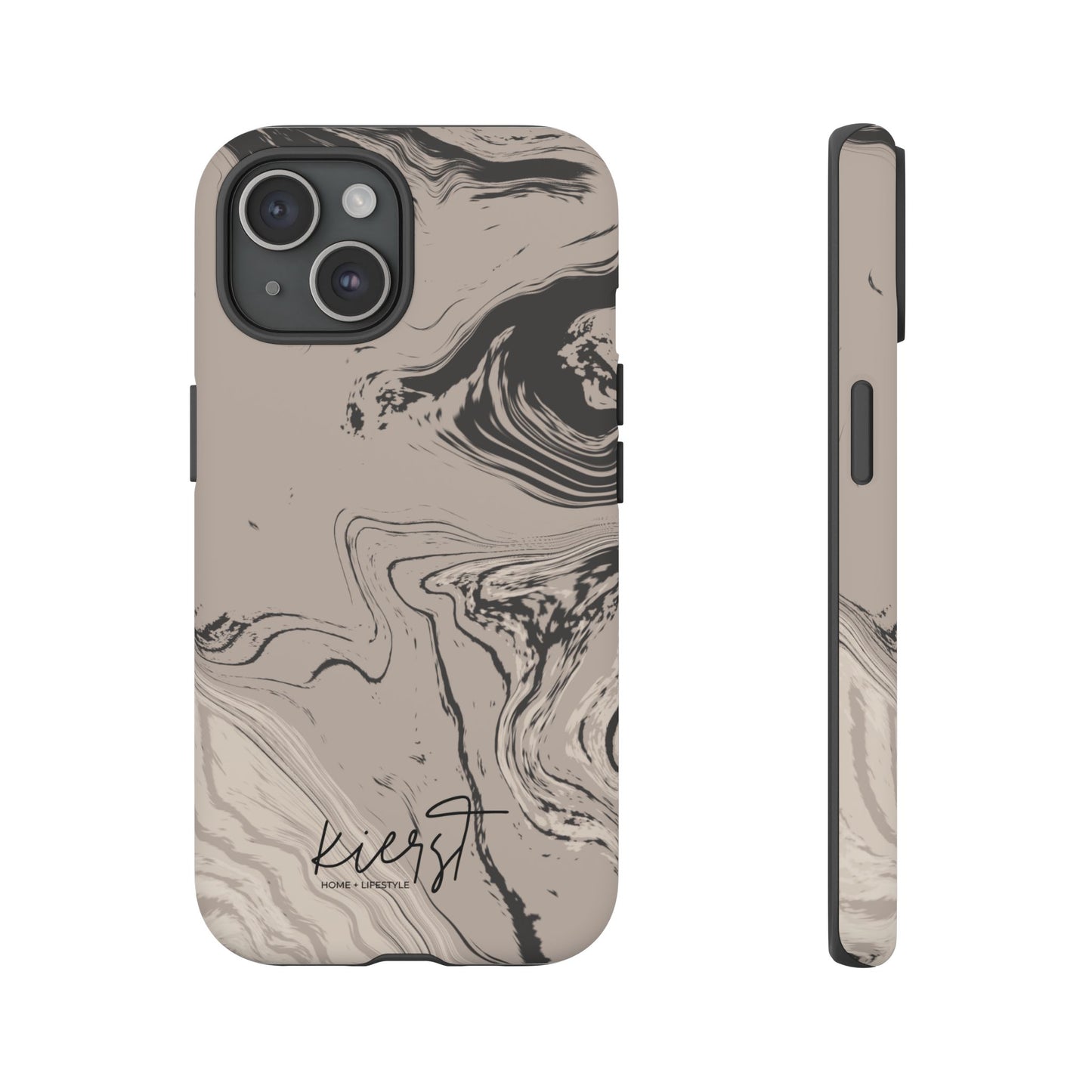 Cream, Grey, and Taupe Marble iPhone Case | A Bold Neutral Grounded in Softness