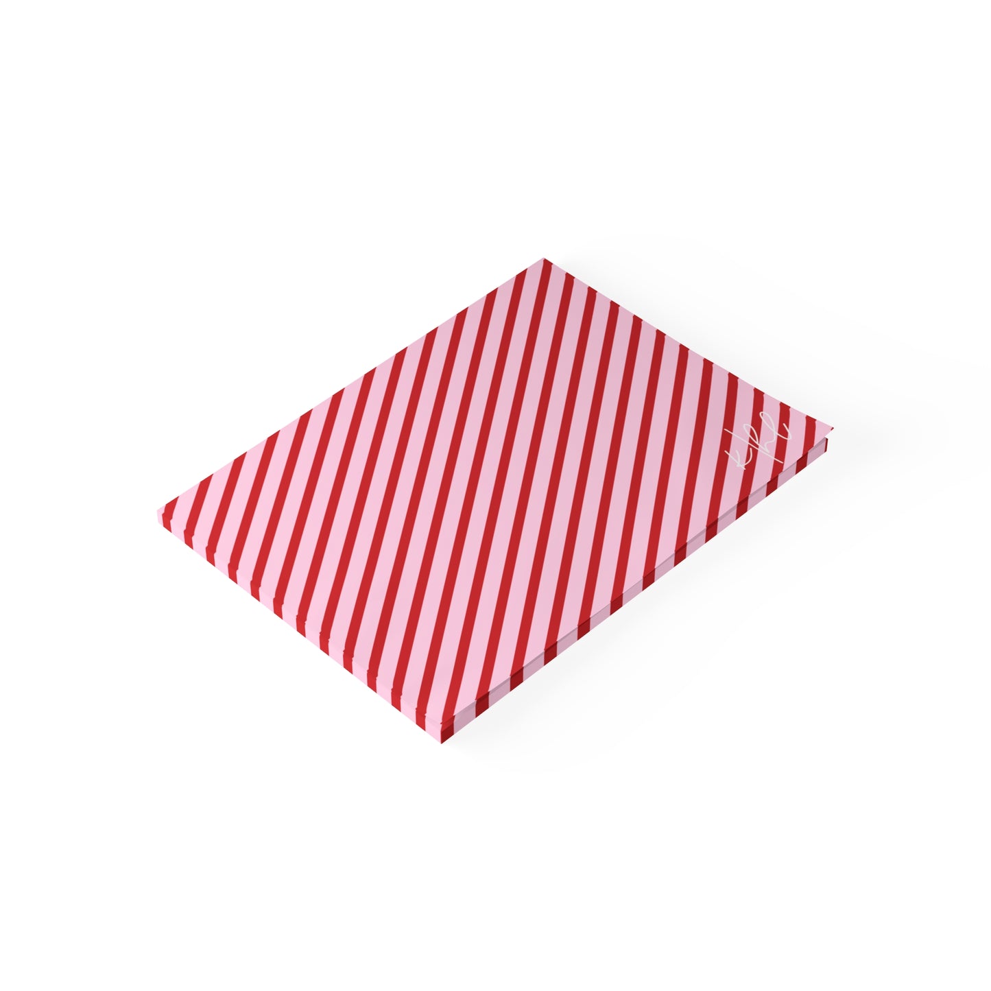 Holiday 25 Pink and Red Diagonal Striped Post-it® Note Pad