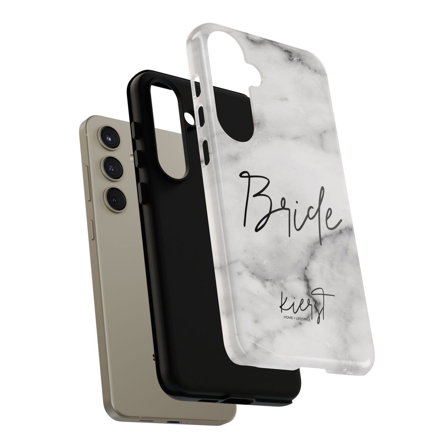 Bride Lived-In White and Grey Marble Samsung Galaxy Phone Case