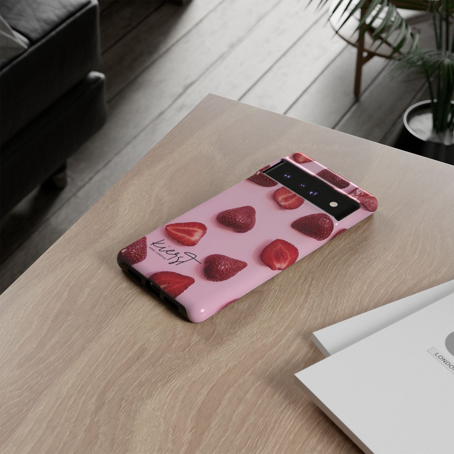 Strawberries Google Pixel Case | Blush-Toned Charm Meets Playful Precision
