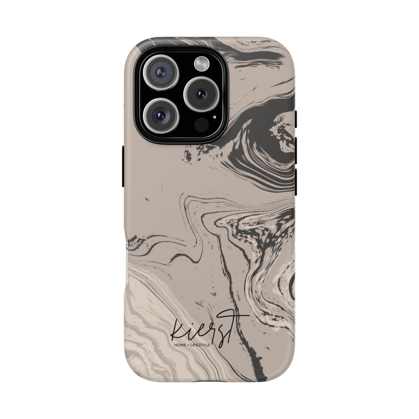 Cream, Grey, and Taupe Marble iPhone Case | A Bold Neutral Grounded in Softness