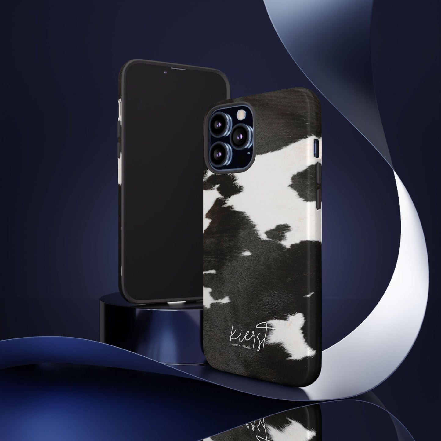 Black and White Cow Hide Print iPhone Case