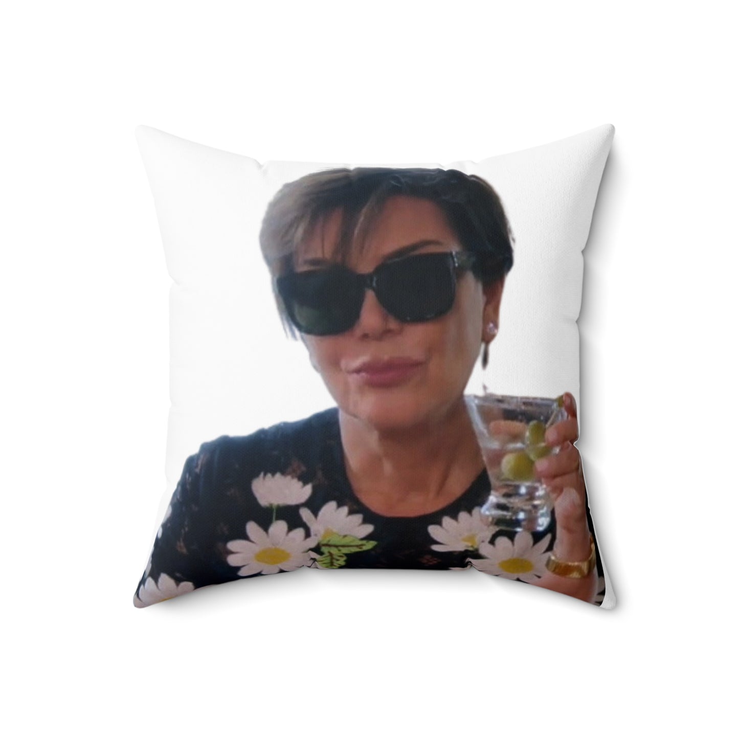 OG Mom Throw Pillow – Martini, Daisies, and Maximum Attitude