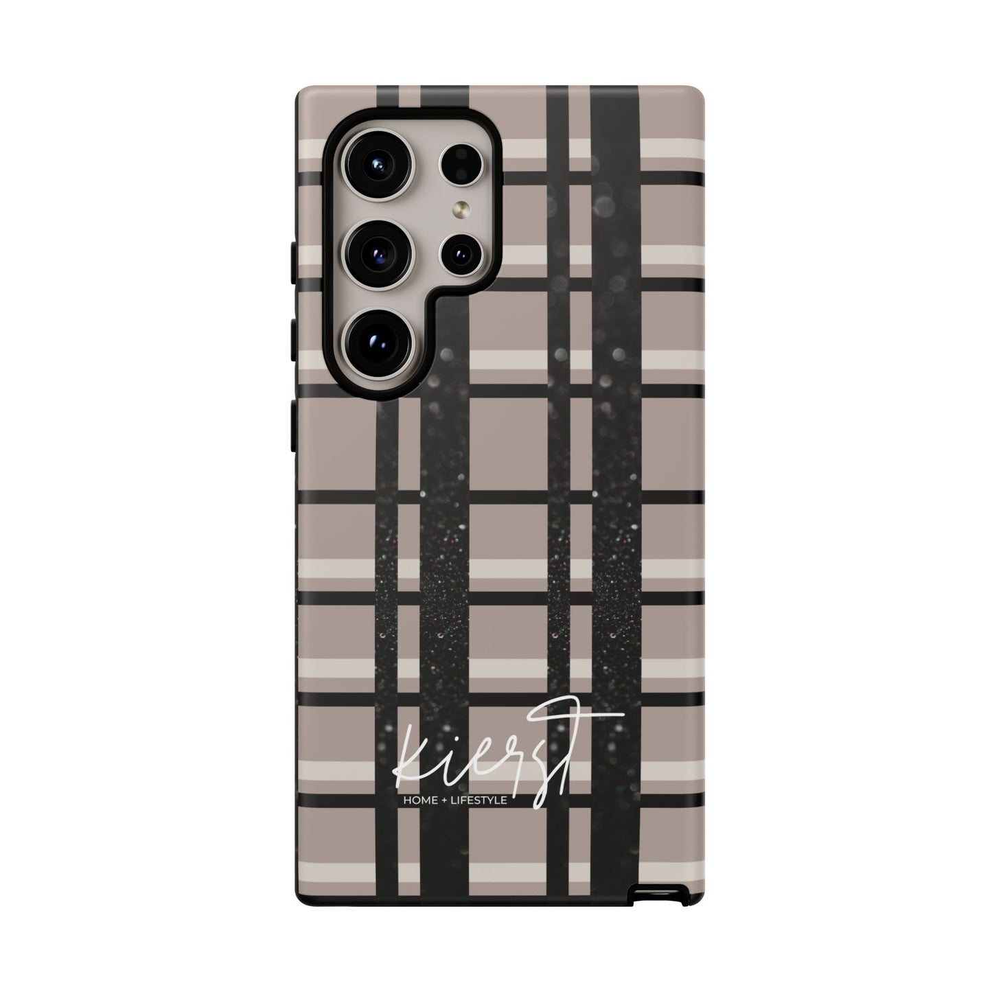 Elevated Neutrals Plaid Samsung Galaxy Case | Structured Style, Soft Edge