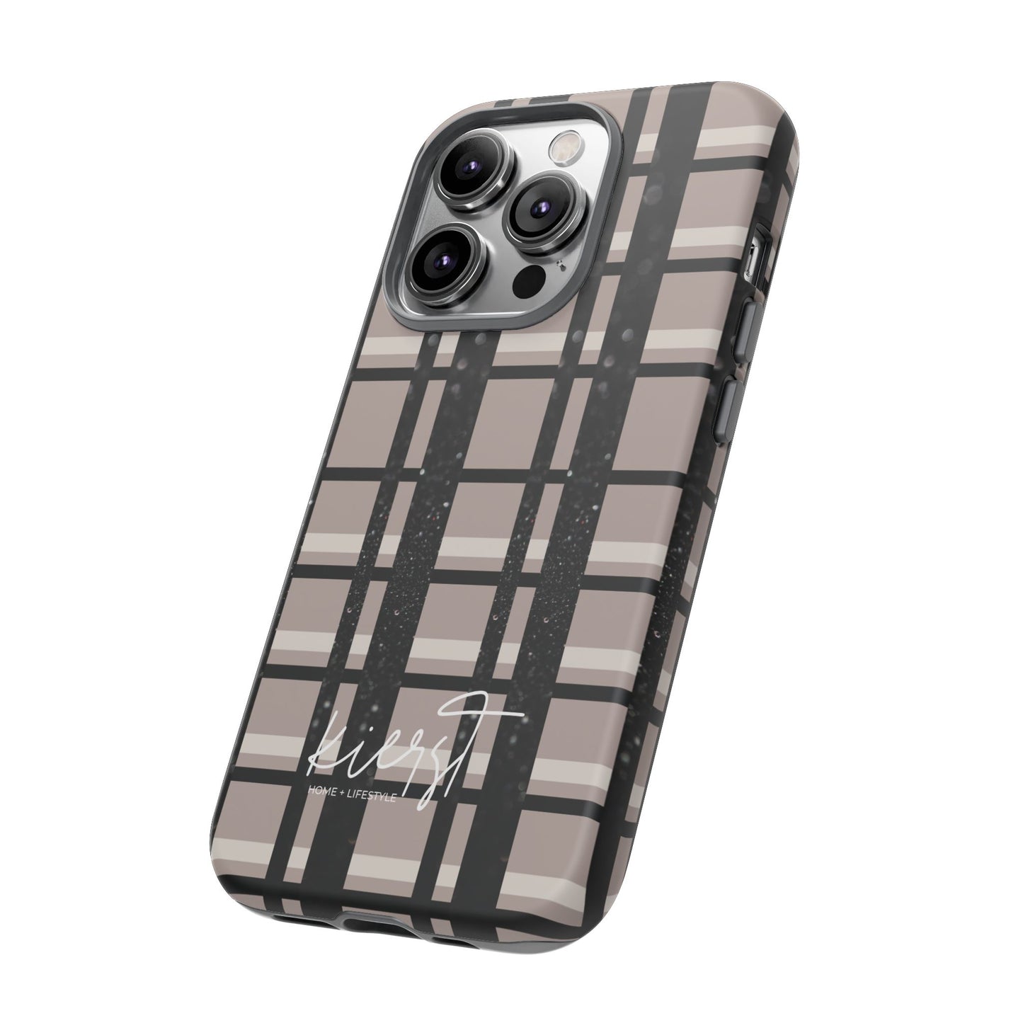 Elevated Neutrals Plaid iPhone Case | Classic Pattern, Modern Contrast