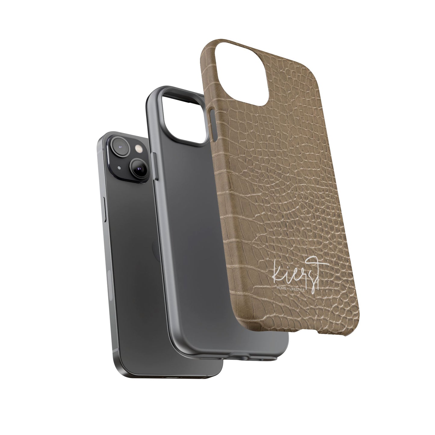 Tan Alligator Print iPhone Case | Elevated texture meets everyday ease