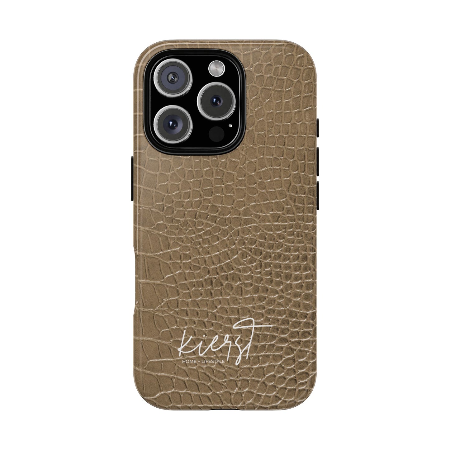 Tan Alligator Print iPhone Case | Elevated texture meets everyday ease