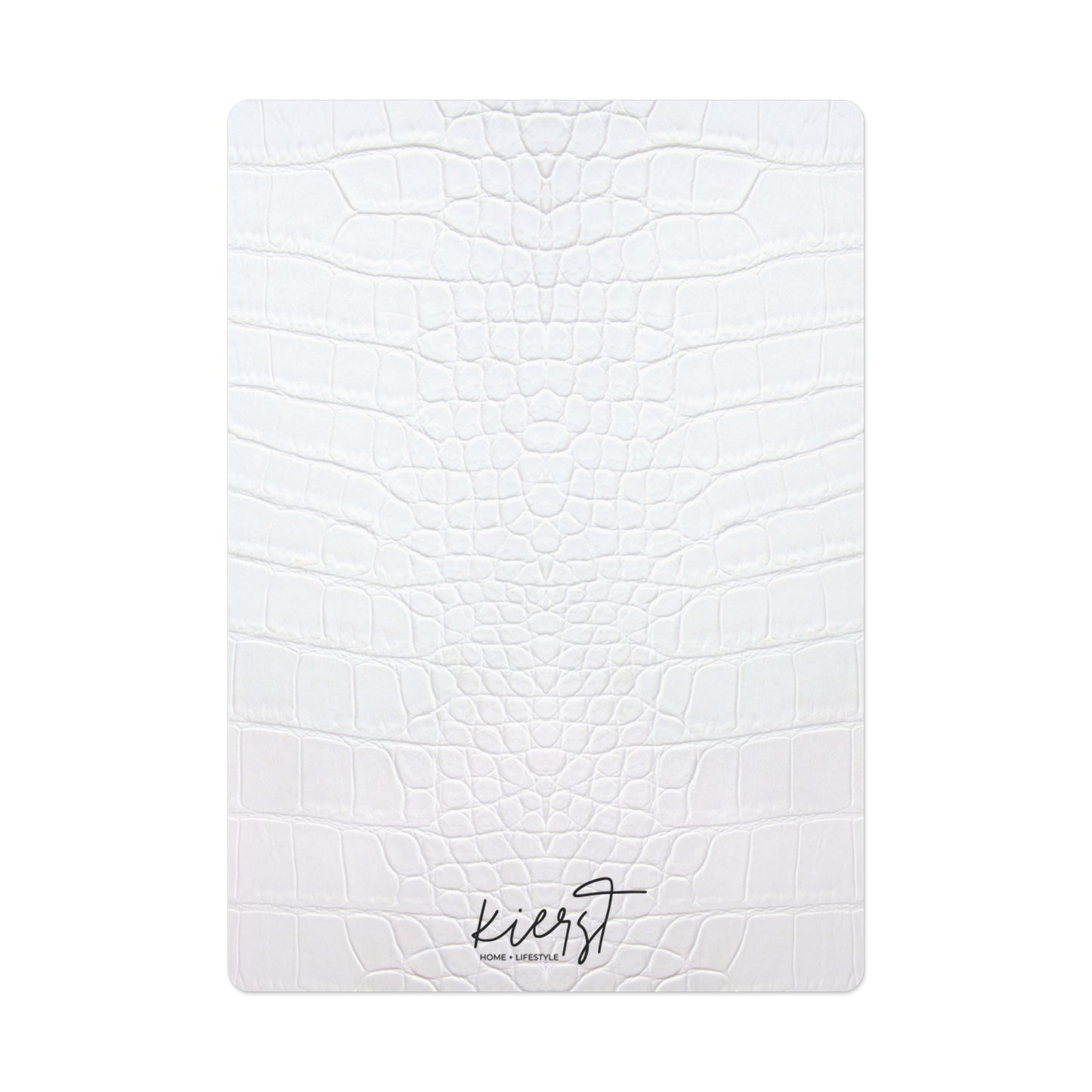 White Printed Alligator Playing Cards – Luxe Minimalist Deck