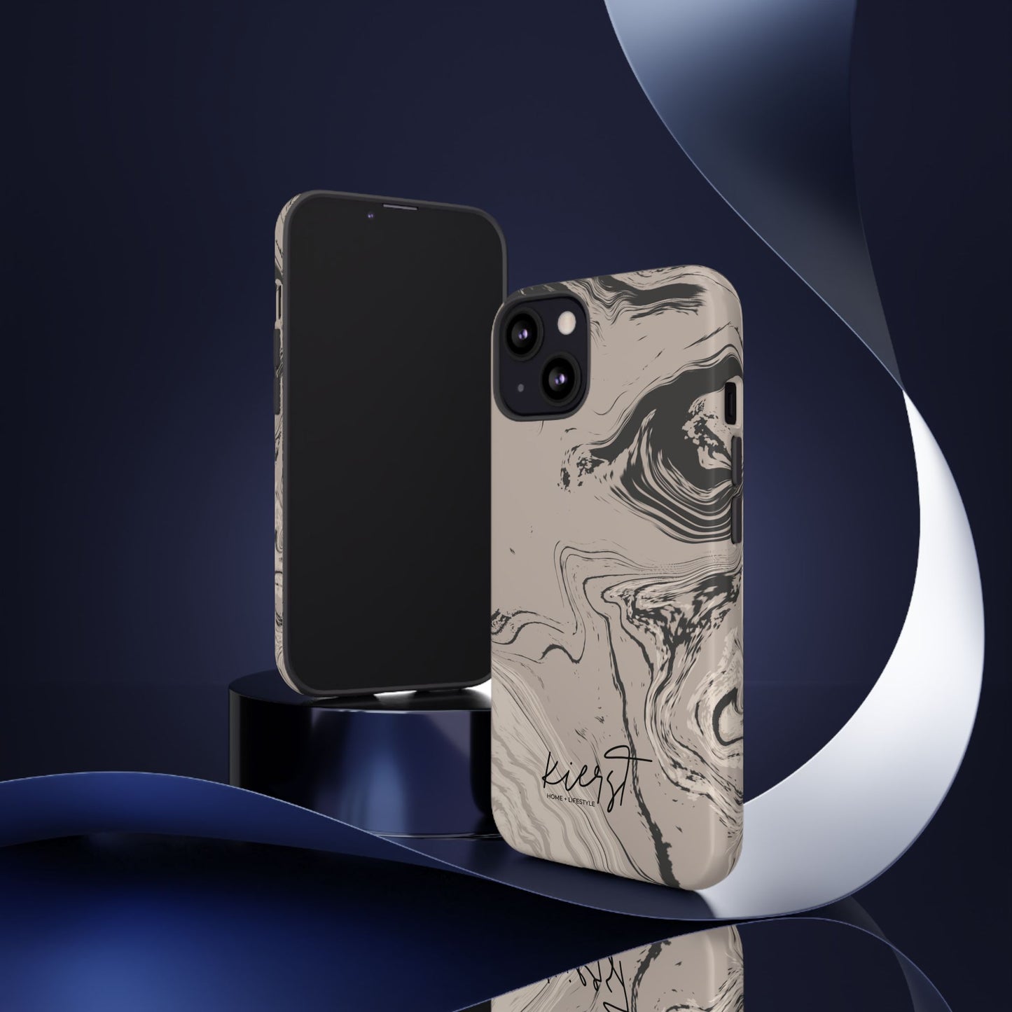Cream, Grey, and Taupe Marble iPhone Case | A Bold Neutral Grounded in Softness