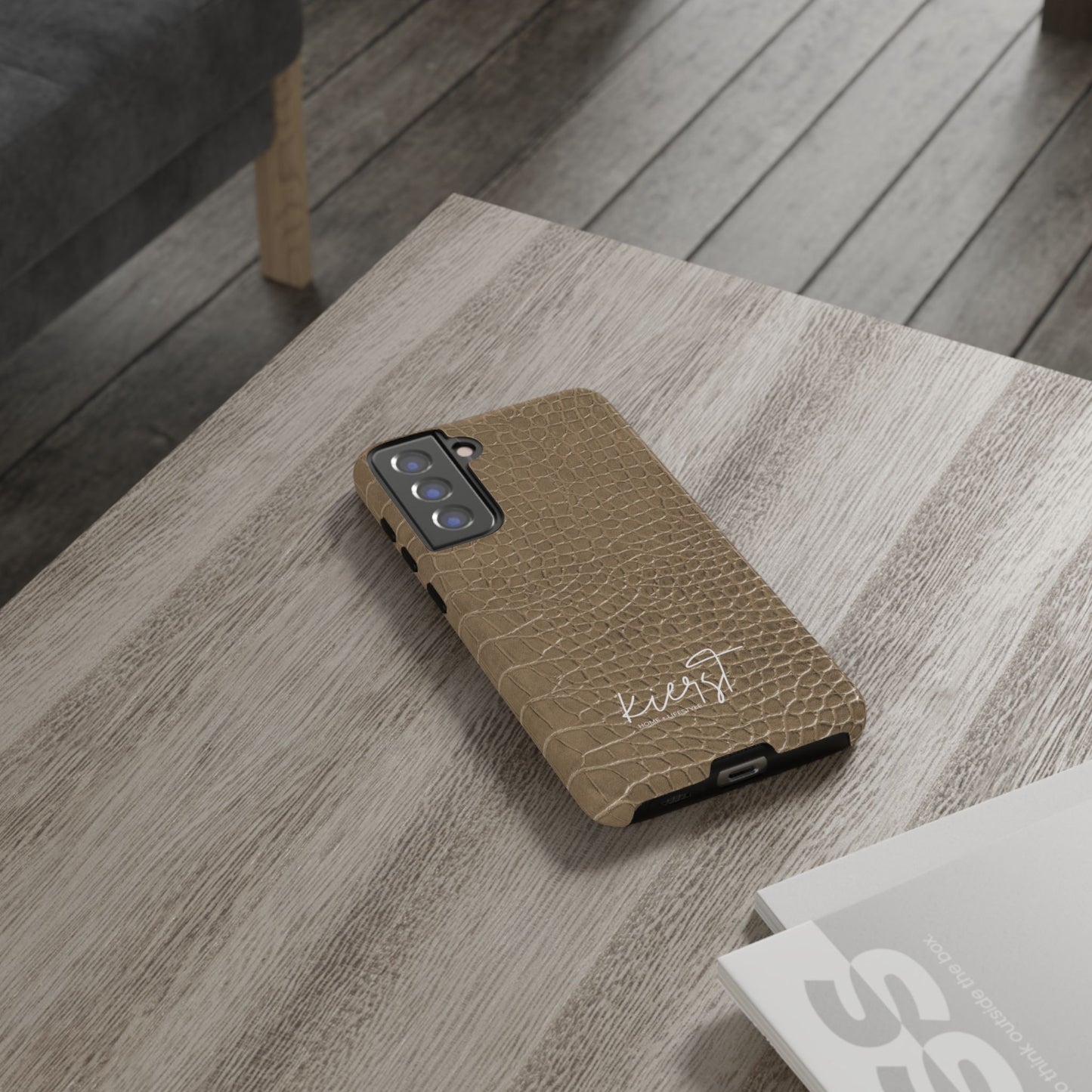 Tan Alligator Print Samsung Galaxy Phone Case | Subtle Statement, Everyday Style