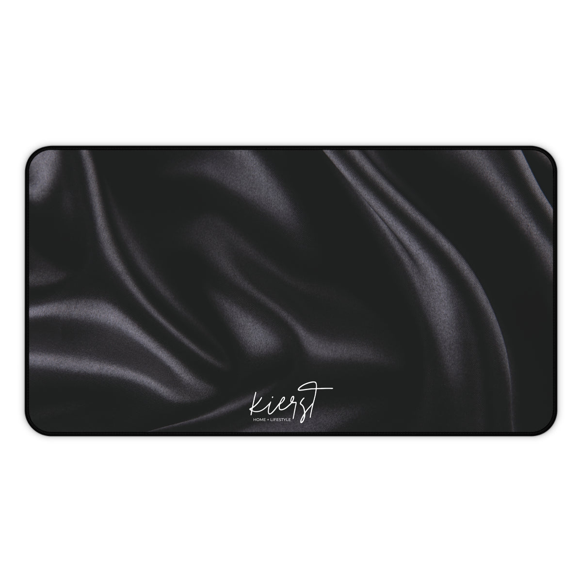 Black Silk Print Desk Mat