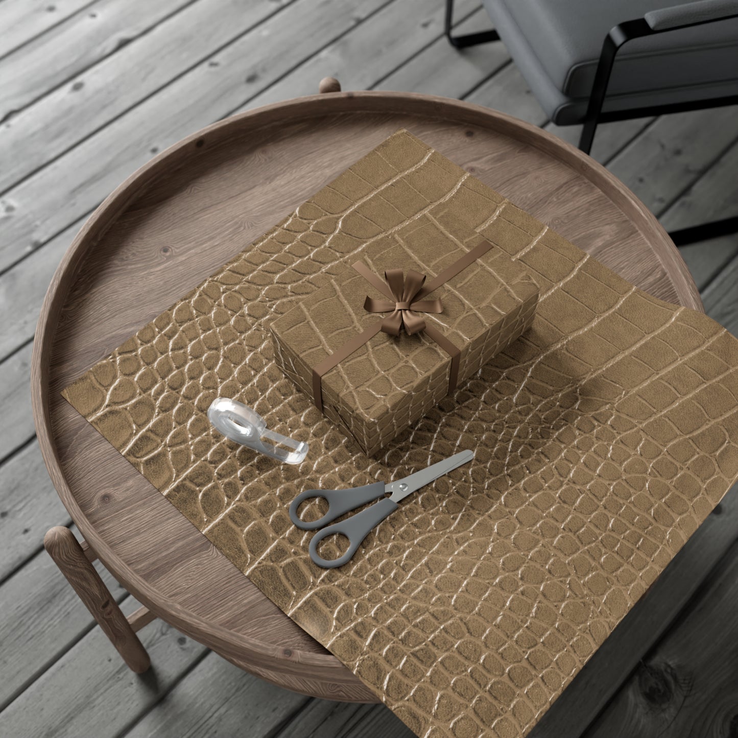 Tan Alligator Gift Wrapping Paper