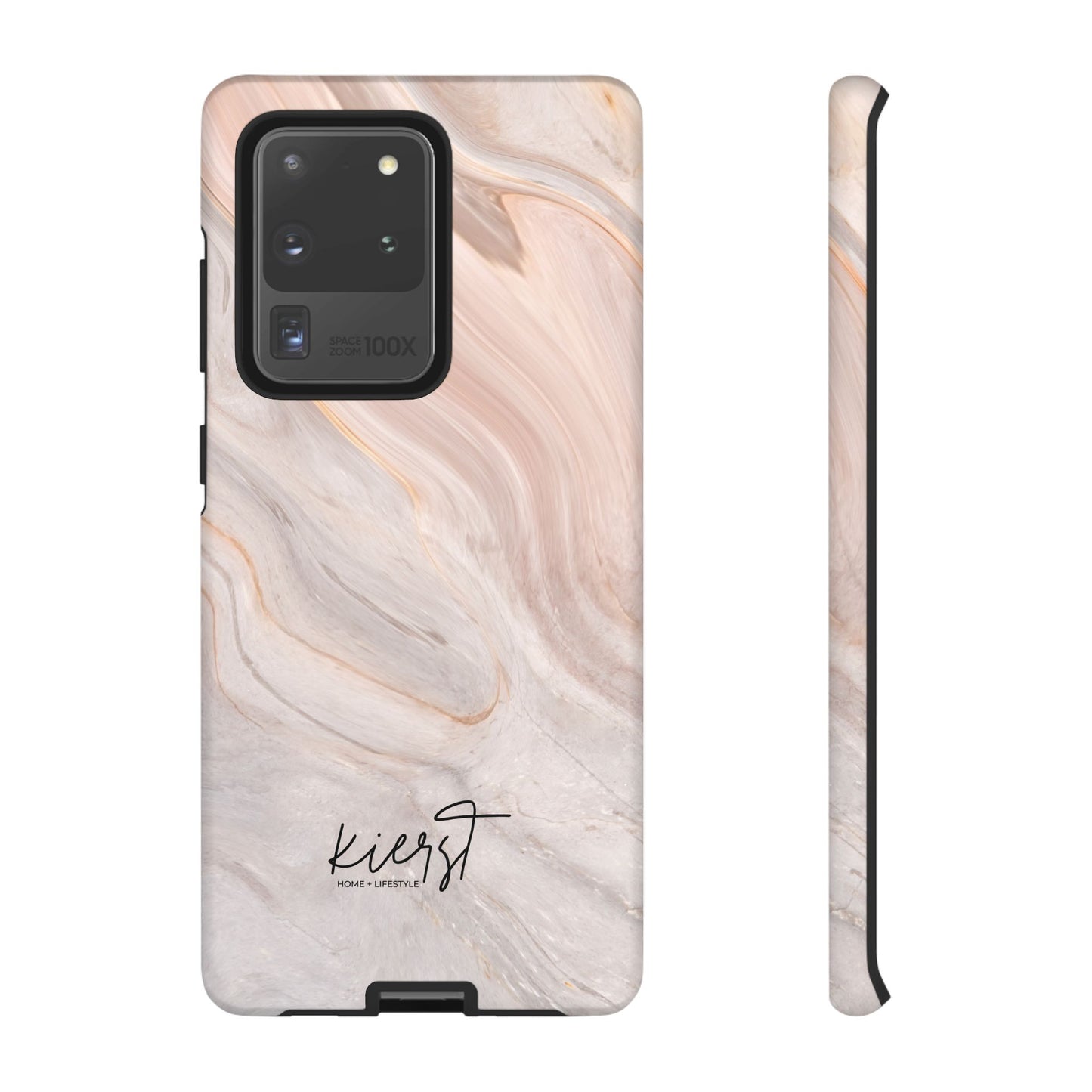 Blush Swirl Marble Samsung Galaxy Phone Case | Subtle Design, Timeless Tone