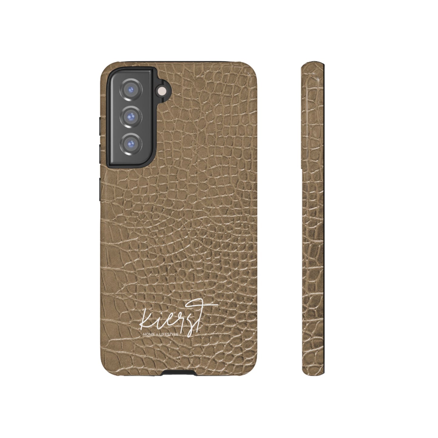 Tan Alligator Print Samsung Galaxy Phone Case | Subtle Statement, Everyday Style