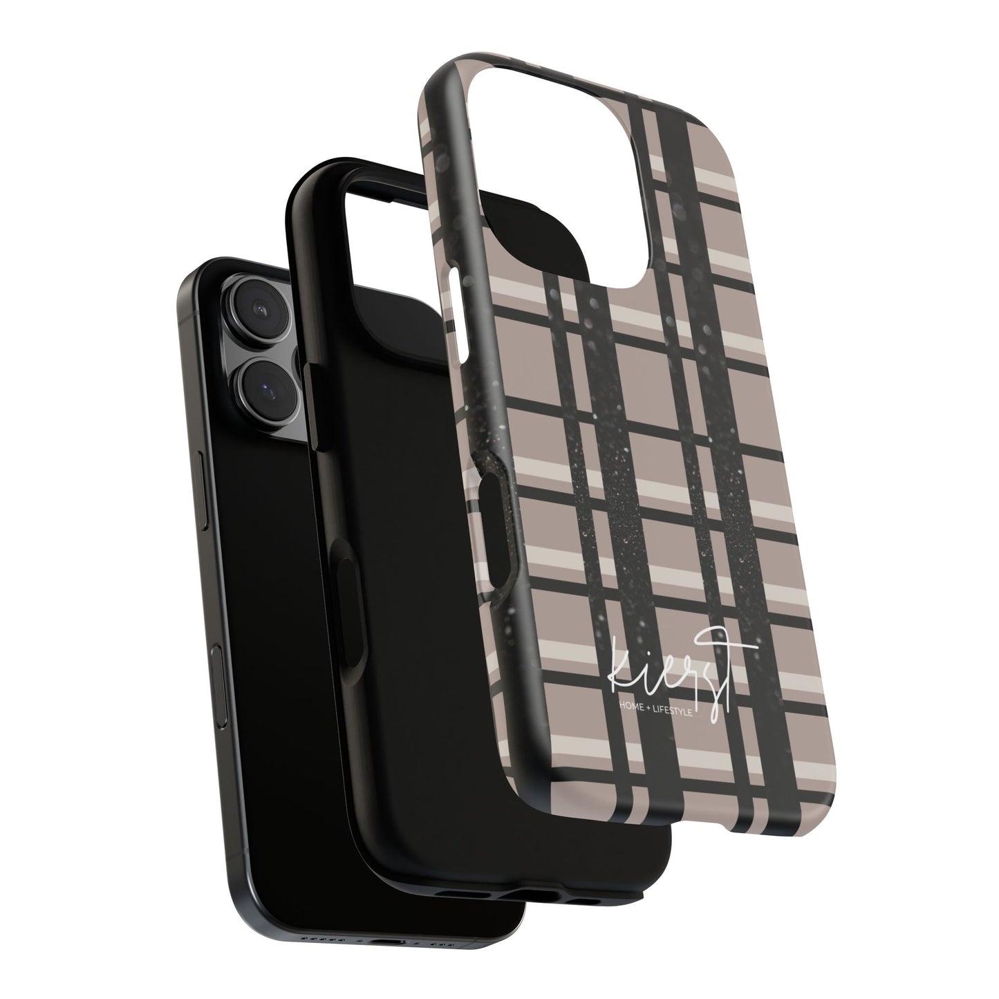 Elevated Neutrals Plaid iPhone Case | Classic Pattern, Modern Contrast