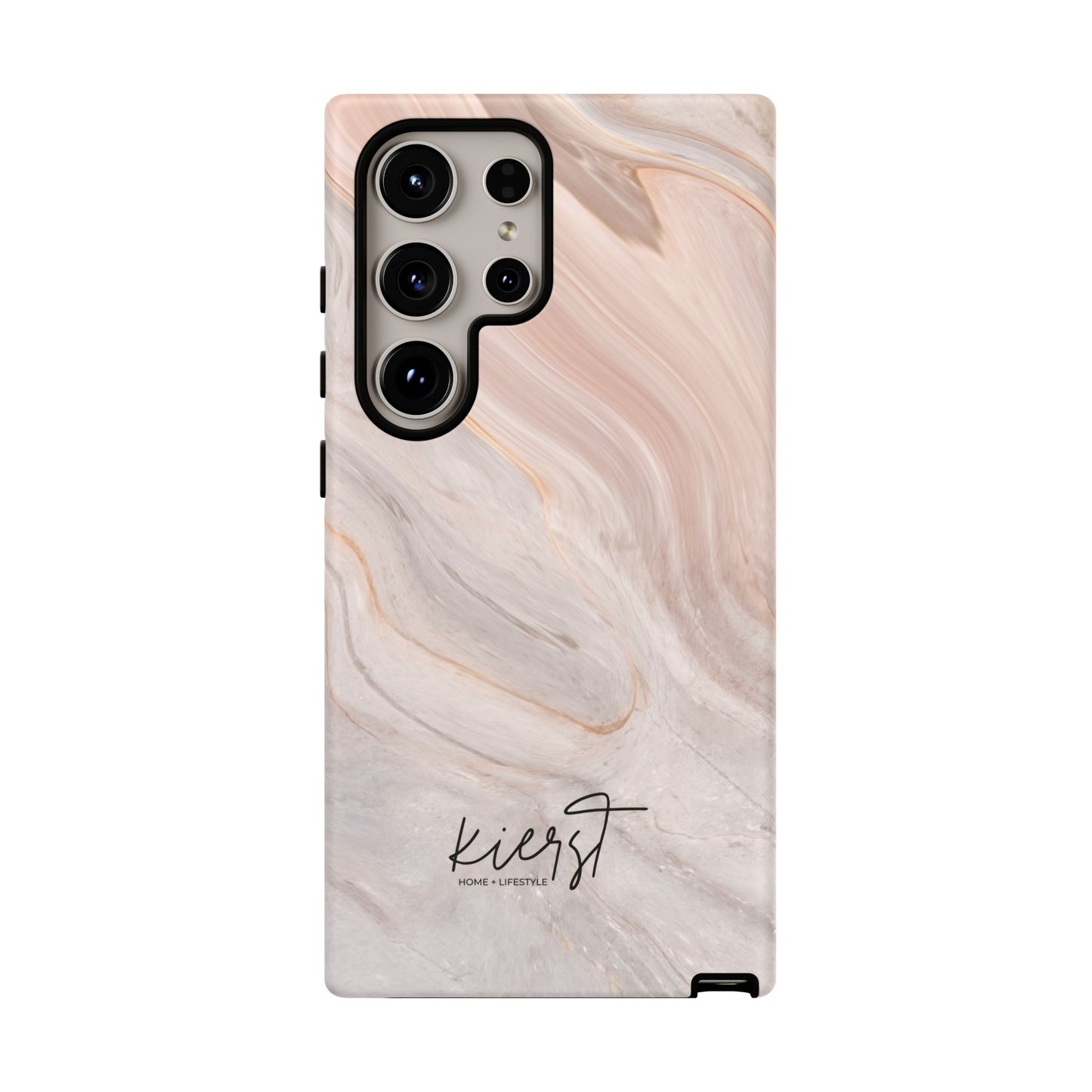 Blush Swirl Marble Samsung Galaxy Phone Case | Subtle Design, Timeless Tone