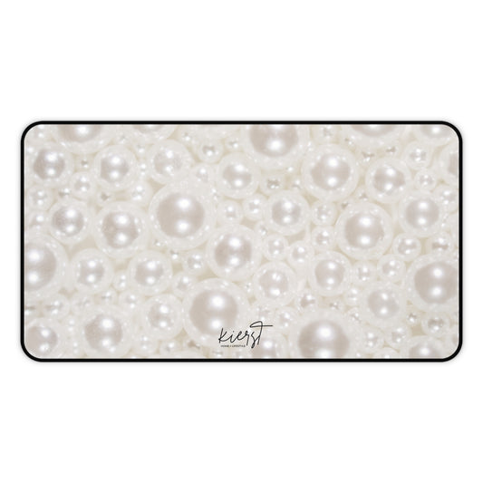 Various Pearls Desk Mat | Luxe-Inspired Workspace Accent