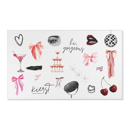 Edge of Romance Area Rug – Landscape Grey Collage Design