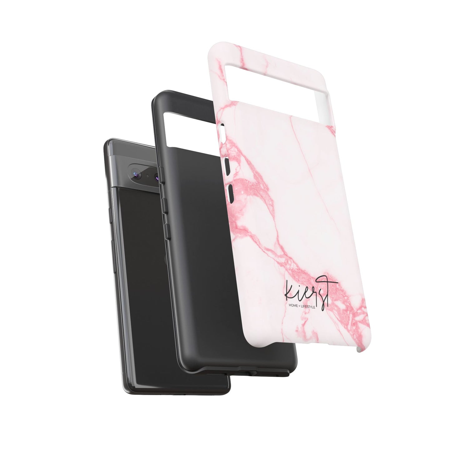Pink & White Marble Google Pixel Case | Soft Polish, Everyday Protection