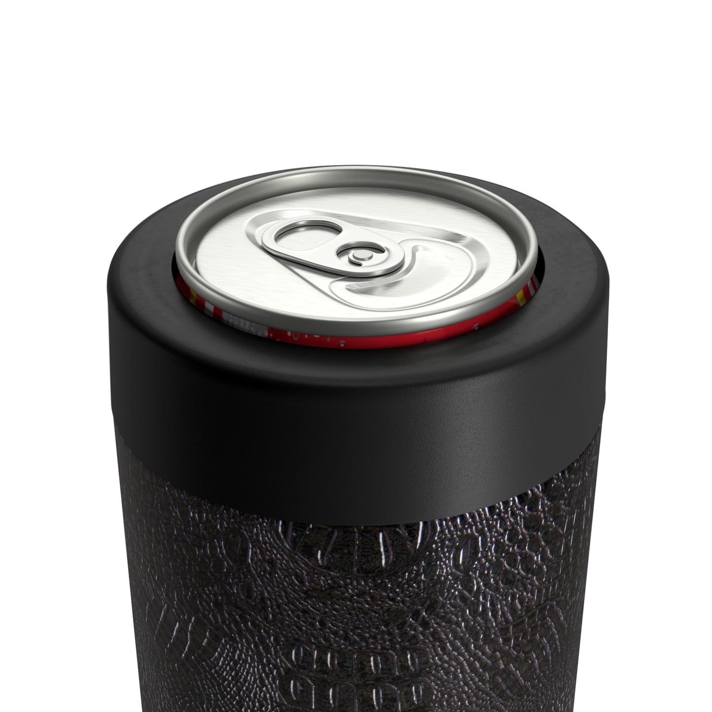 Black Alligator Print Can Holder – Sleek Matte Finish