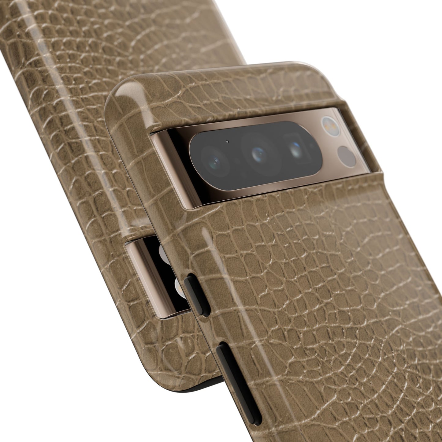 Tan Alligator Print Google Pixel Case | Warm Neutrals, Refined Style