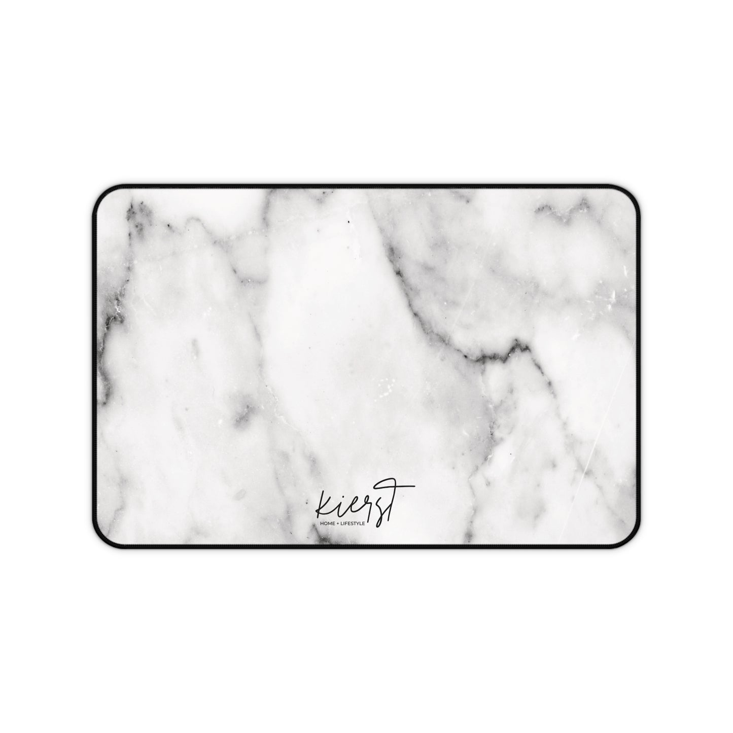 Lived-In White and Grey Marble Desk Mat | Softly Styled Workspace Staple