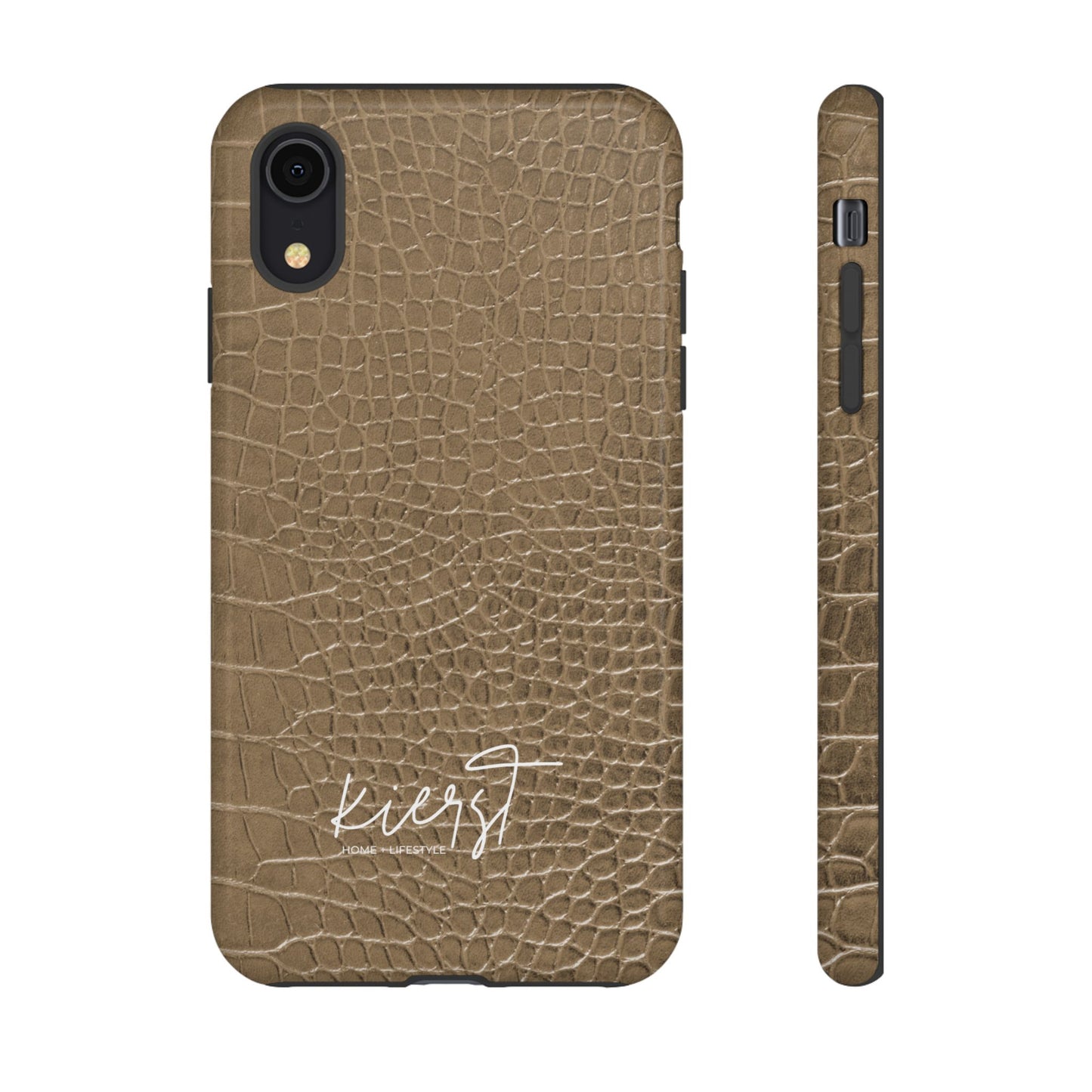 Tan Alligator Print iPhone Case | Elevated texture meets everyday ease