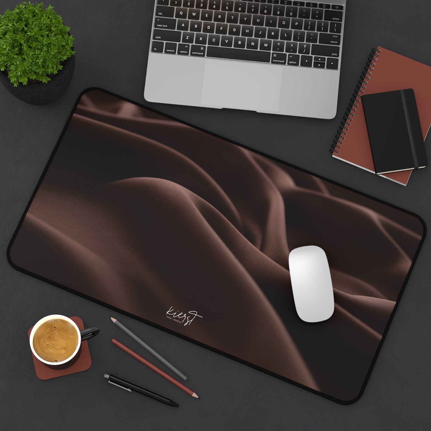 Chocolate Silk Print Desk Mat