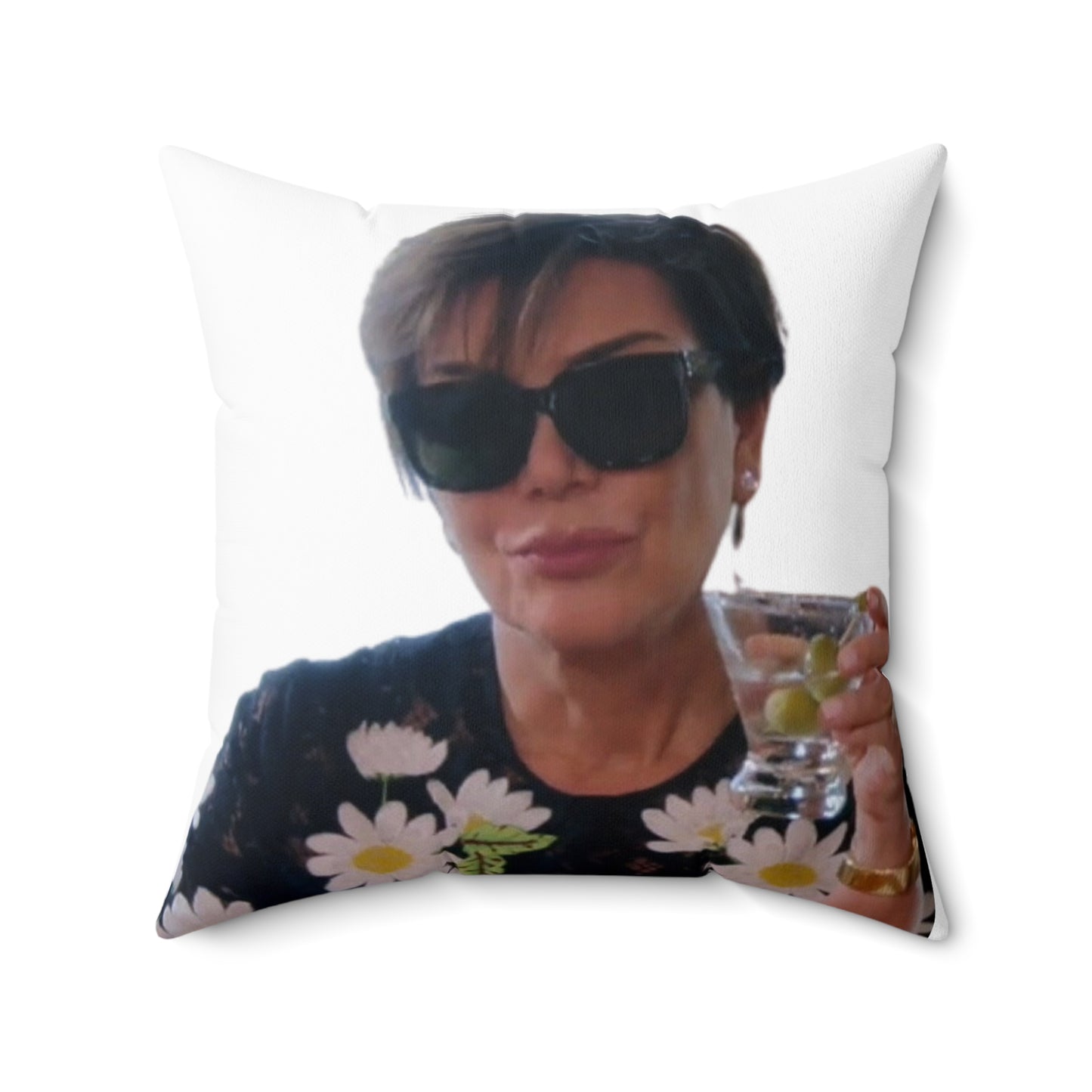 OG Mom Throw Pillow – Martini, Daisies, and Maximum Attitude