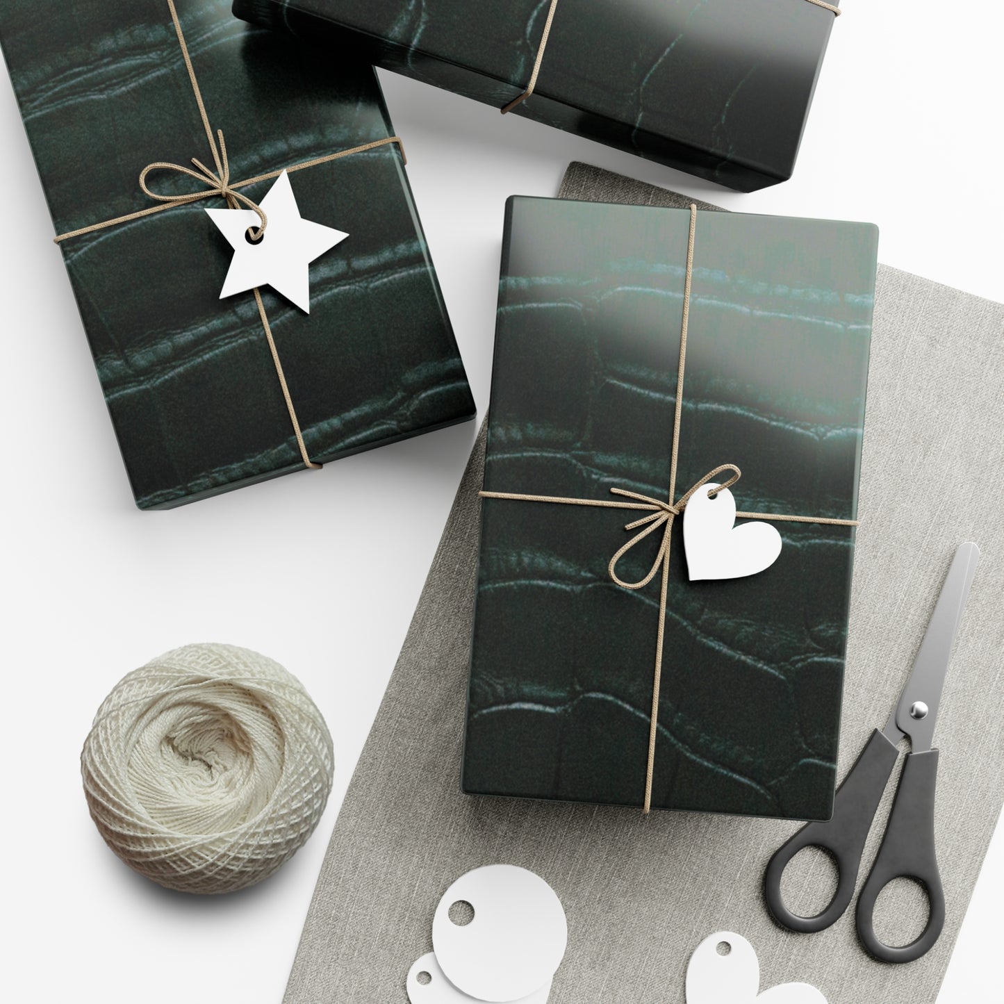 Emerald Crocodile Print Gift Wrapping Paper