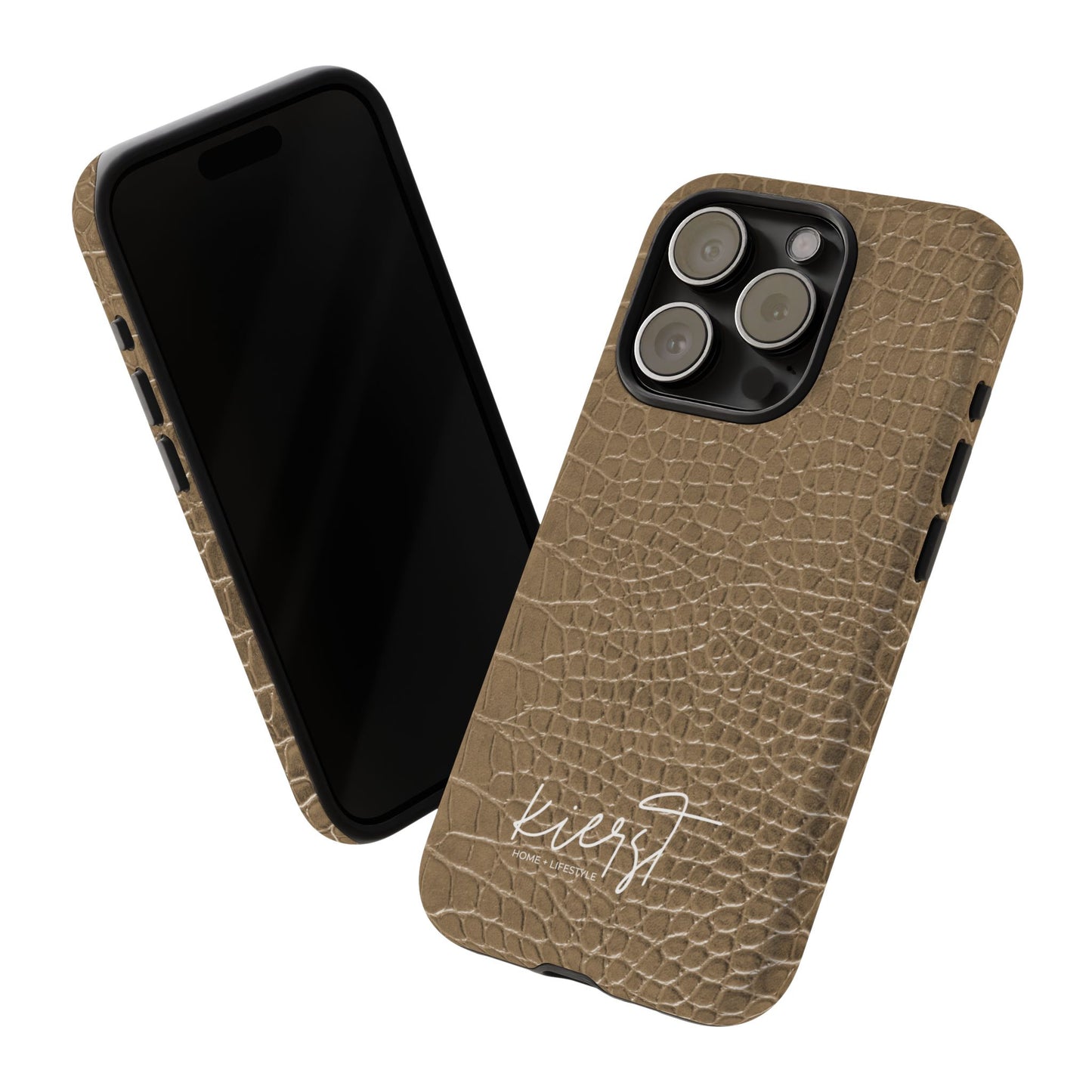 Tan Alligator Print iPhone Case | Elevated texture meets everyday ease