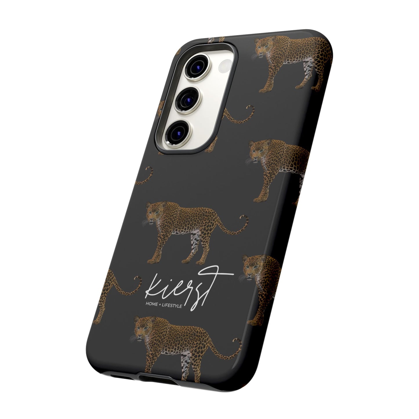 Leopards on Charcoal Samsung Galaxy Phone Case