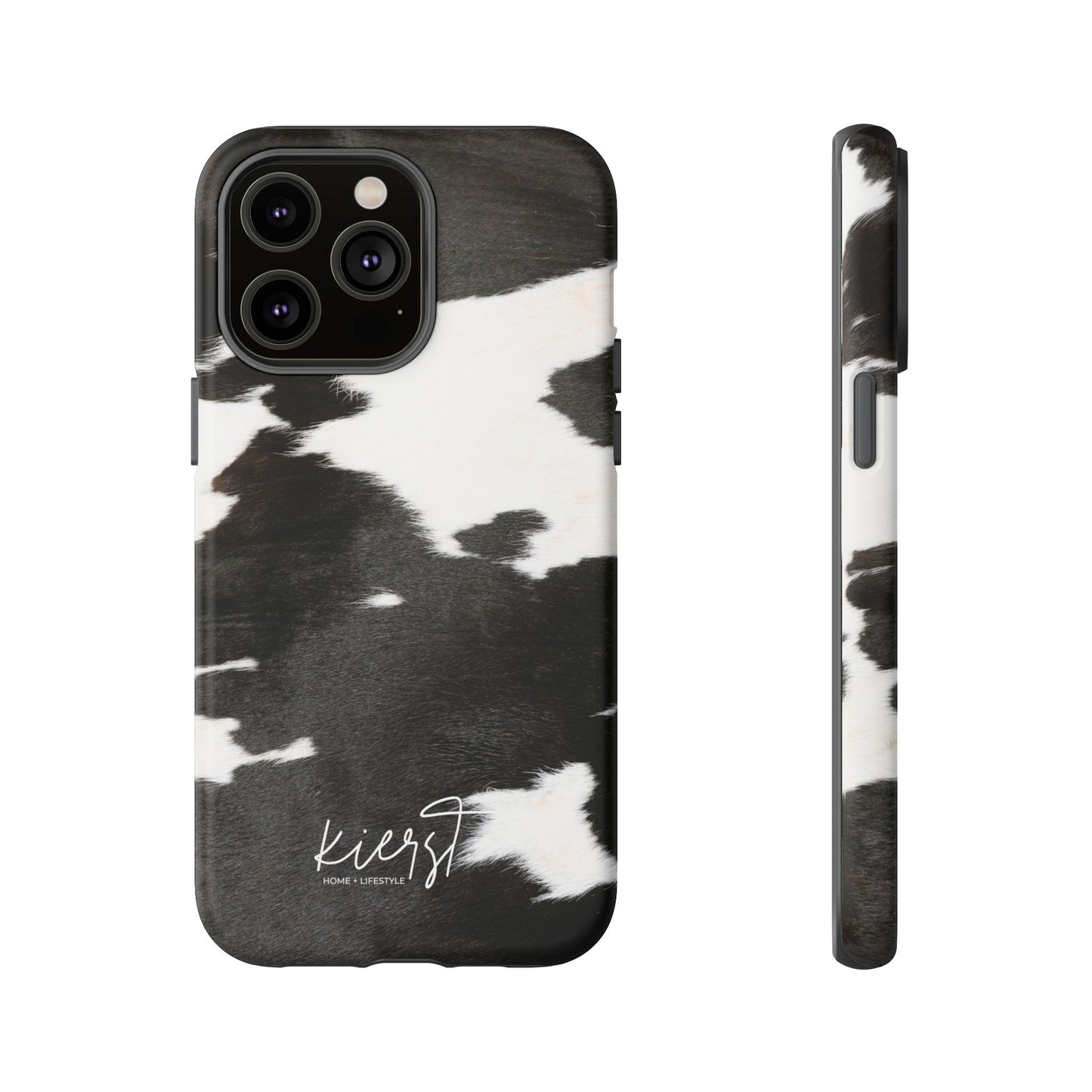 Black and White Cow Hide Print iPhone Case