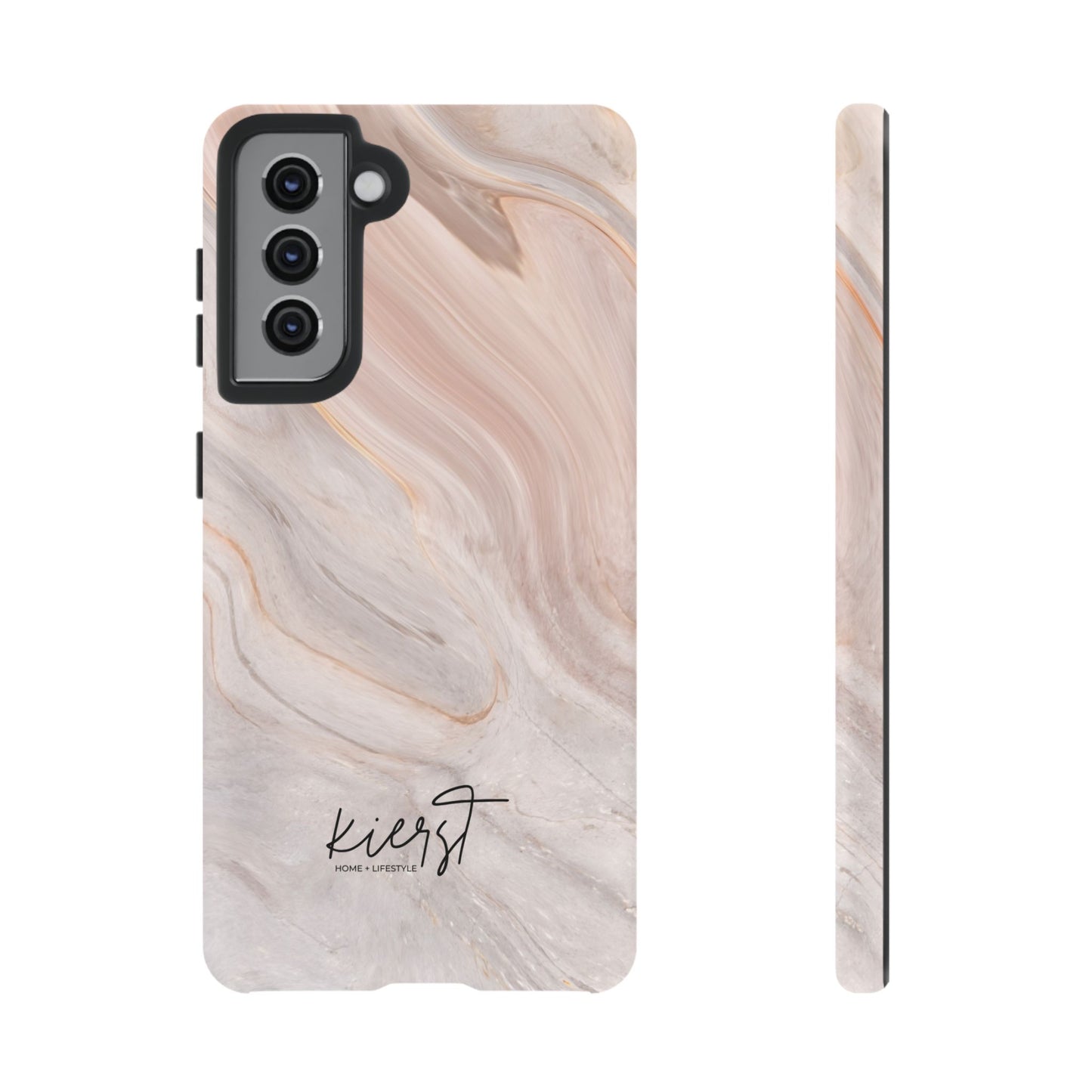 Blush Swirl Marble Samsung Galaxy Phone Case | Subtle Design, Timeless Tone