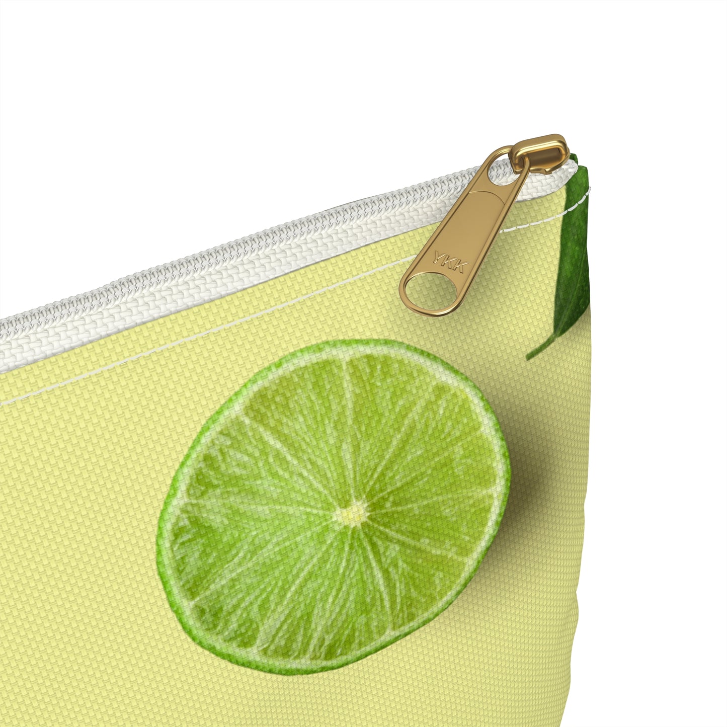 Limes Accessory Pouch – Limited Edition Citrus Print on Pastel Yellow