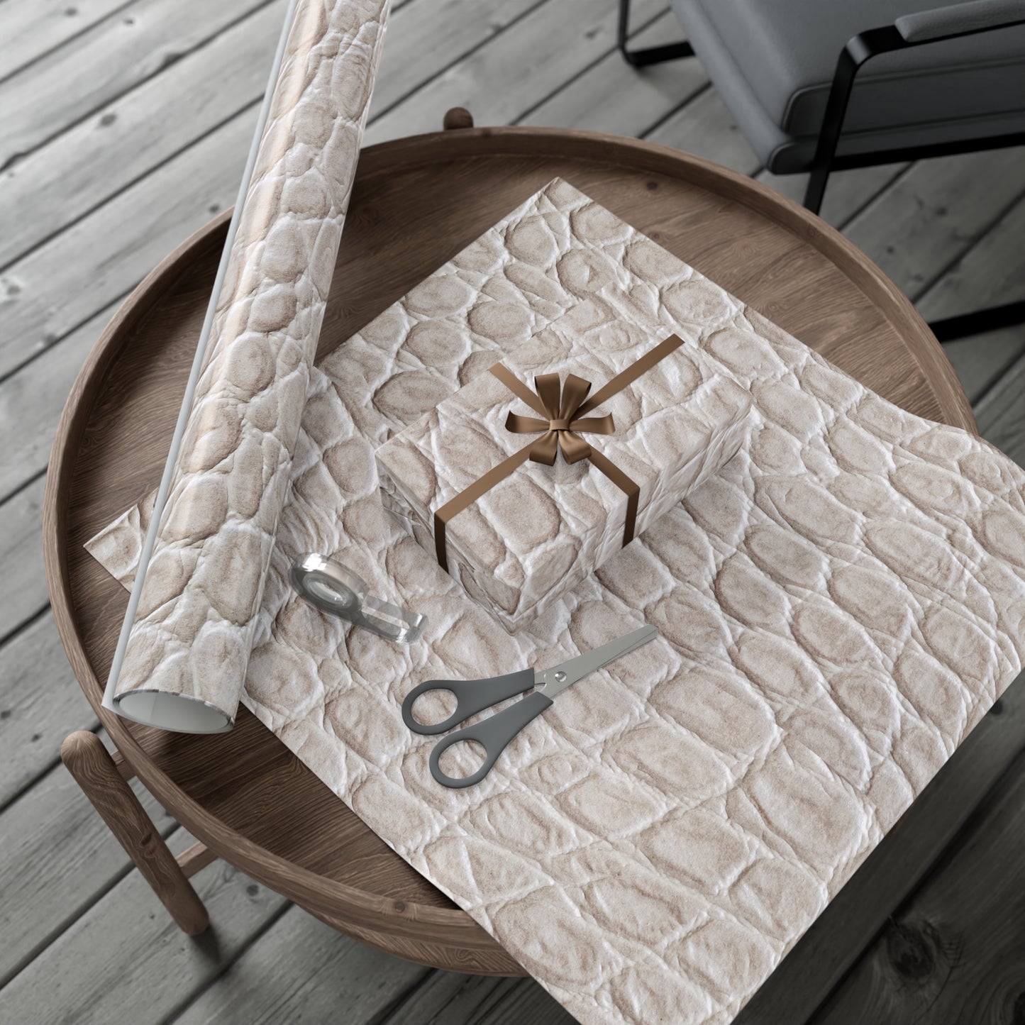 Cream Reptile Gift Wrapping Paper